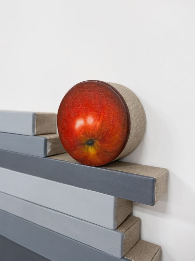 Image of artwork titled "Shelf (Two Red Apples)" by Marius Steiger