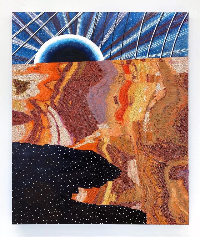 Image of artwork titled "Moon, Rise, River" by Heather Guertin
