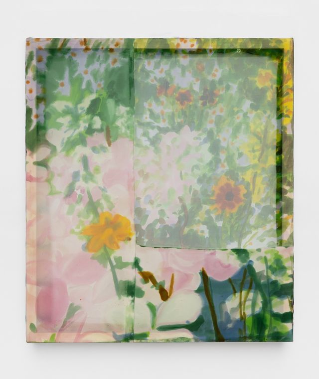 Image of artwork titled "Hydrangeas and Wildflowers (Window)" by Lauren  Luloff