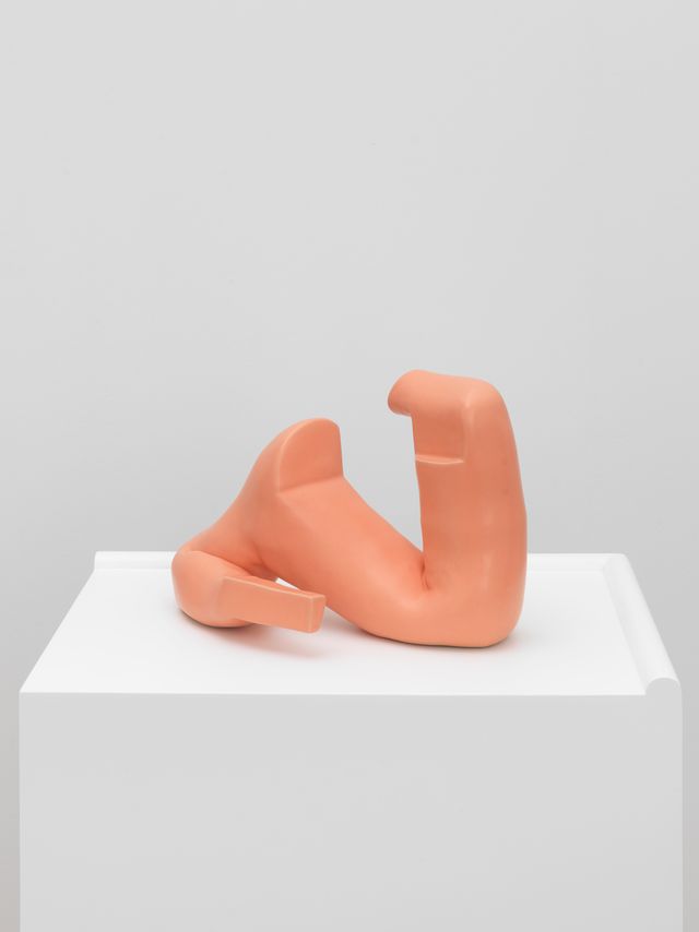 Image of artwork titled "Body Geometry (Orange Twist with Square Protrusion)" by Ellie Krakow