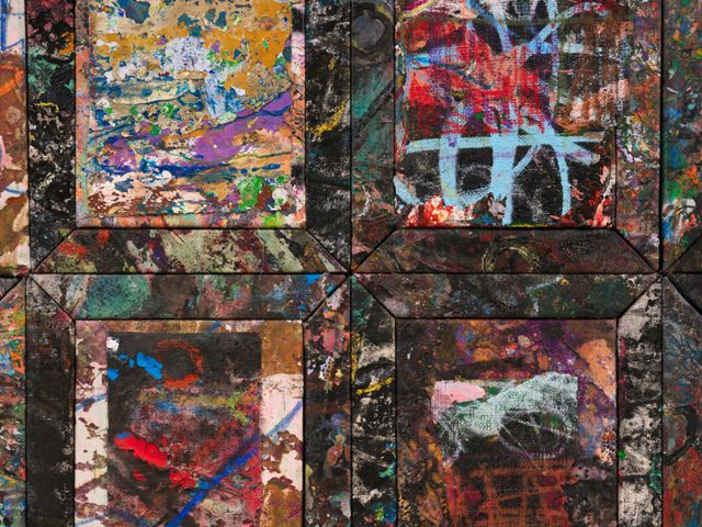 Image of artwork titled "Untitled (amalgamated painted frames #2)" by Basie Allen