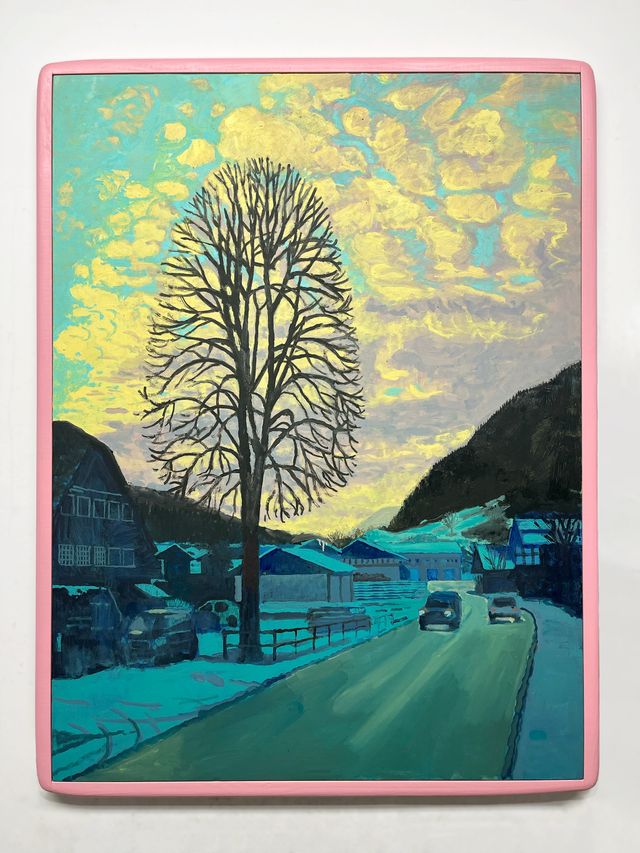 Image of artwork titled "Colorful Sky and a Tree" by Masamitsu Shigeta