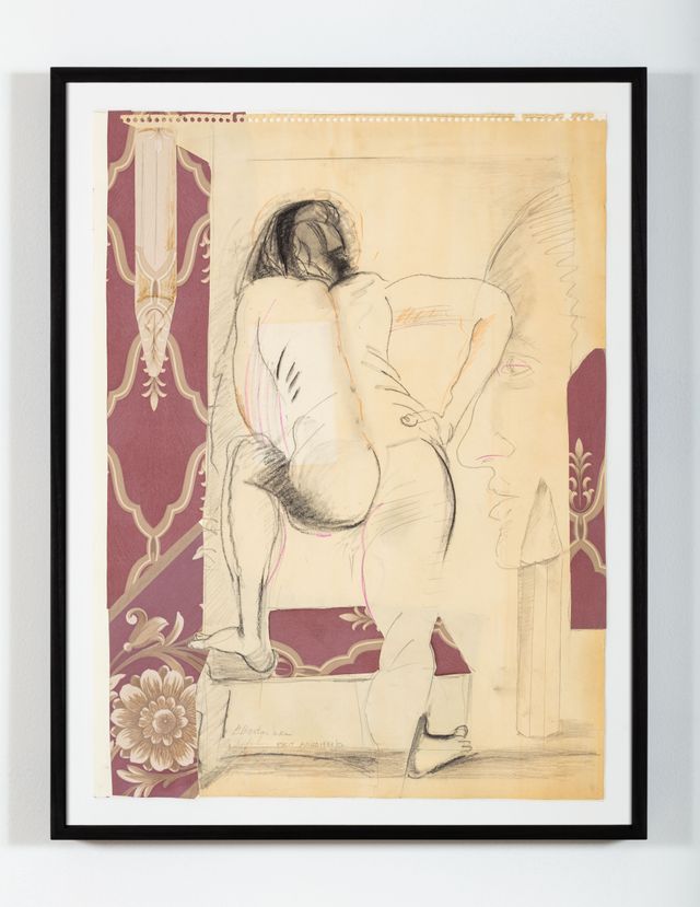 Image of artwork titled "Palimpsests: Studio Model with Fétiche et Fleurs," by George  Nelson Preston