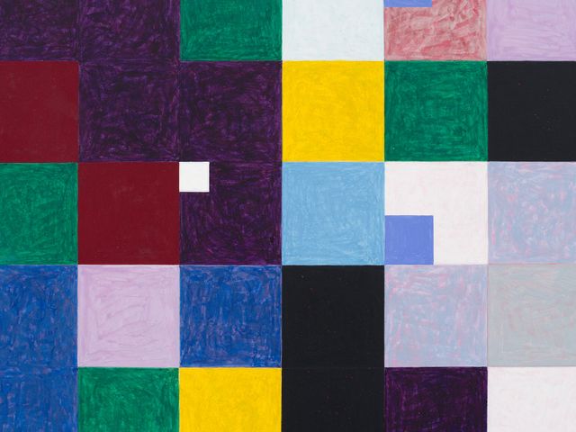 Image of artwork titled "Del9(10)mod9_random_squares_plus_colors_visible_average_human_1.711e+201combinations" by Eli Bornowsky