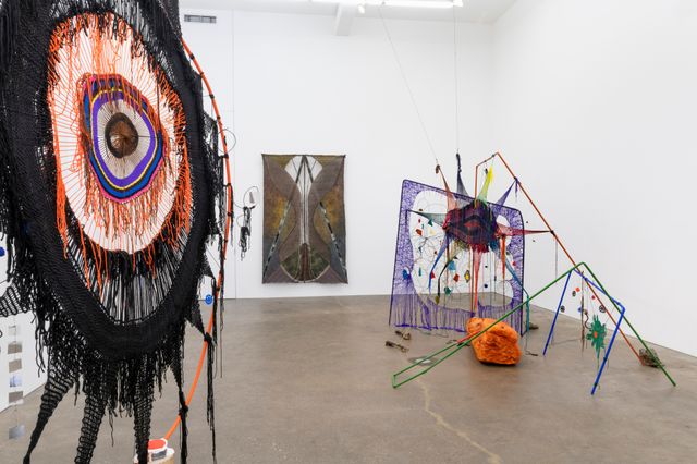 Installation view of Michelle Segre and Julia Bland at Derek Eller Gallery