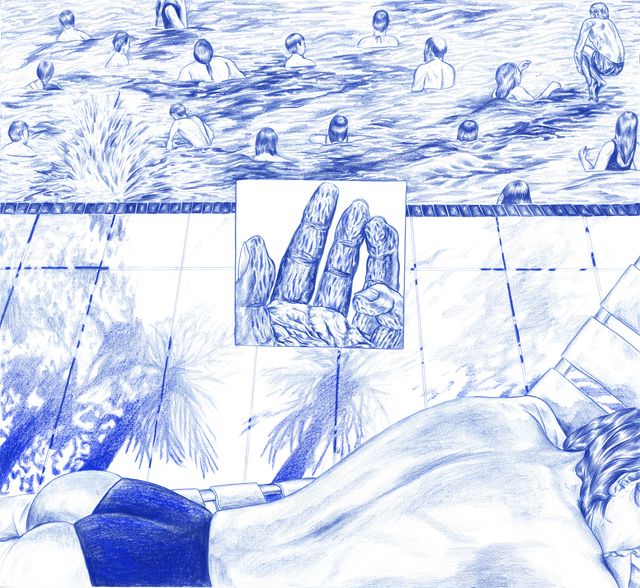Image of artwork titled "Swim at Your Own Risk!, II" by Rosabel Rosalind