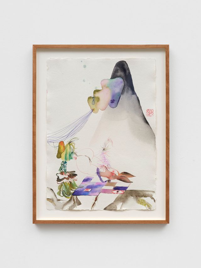 Image of artwork titled "The House of the Weaver: A Ball of Yarn by the Window" by YaYa Yajie Liang