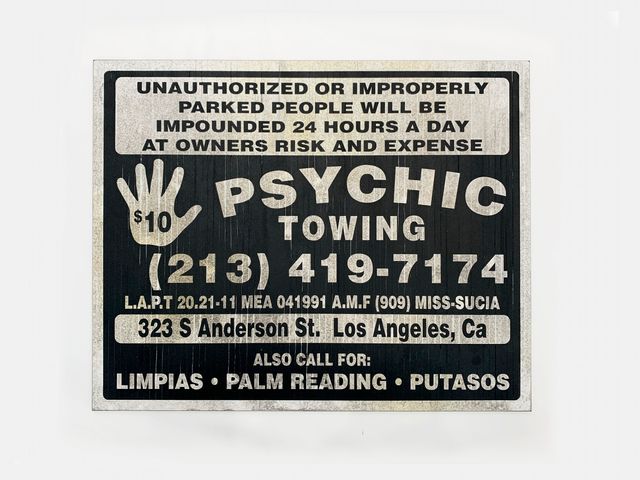 Image of artwork titled "Towing Sign 2" by Mario Ayala