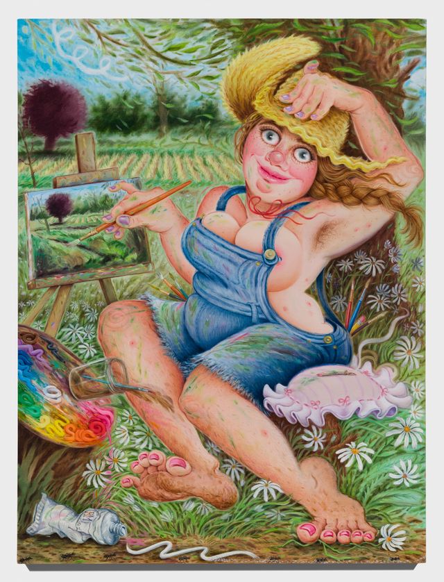 Image of artwork titled "Self-Portrait as Romanticized Painter" by Rebecca Morgan