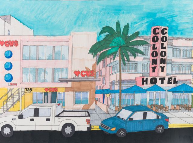 Image of artwork titled "CVS/Pharmacy store #10969, 728 Ocean Drive, Miami Beach, Florida" by Joe Zaldivar