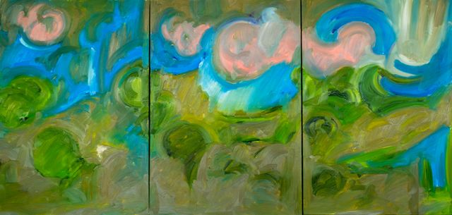 Image of artwork titled "Three pink clouds" by Joseph  Aina