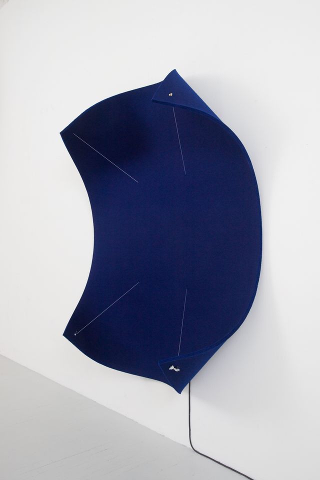 Image of artwork titled "Work on Felt (Variation 32) Dark blue" by Naama Tsabar