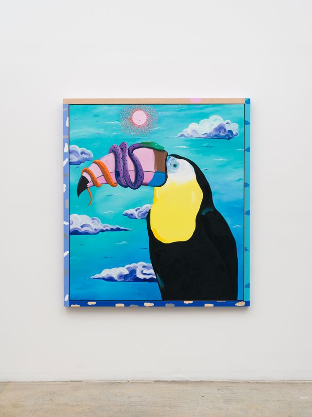 Image of artwork titled "Untitled (toucan, sleeping snake)" by Craig Kucia