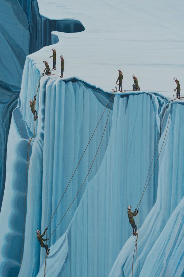 Image of artwork titled "Ice climbers" by Ian Davis