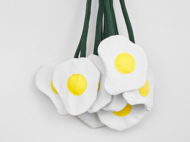 Image of artwork titled "Calla Lilies and Fried Eggs (church breakfast)" by Rose Nestler