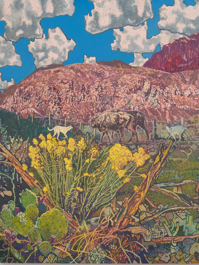 Image of artwork titled "Cloud World (Shepherd with Wildflowers, #3)" by Aaron Morse