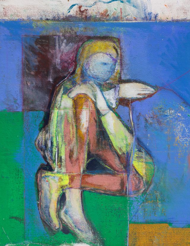 Image of artwork titled "Painting, garden, clock" by Katie Lyle