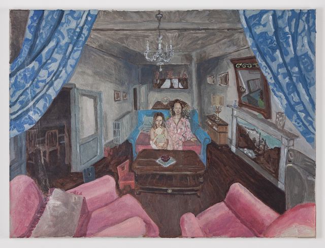 Image of artwork titled "Cortona living room in blue and pink" by Polina Barskaya