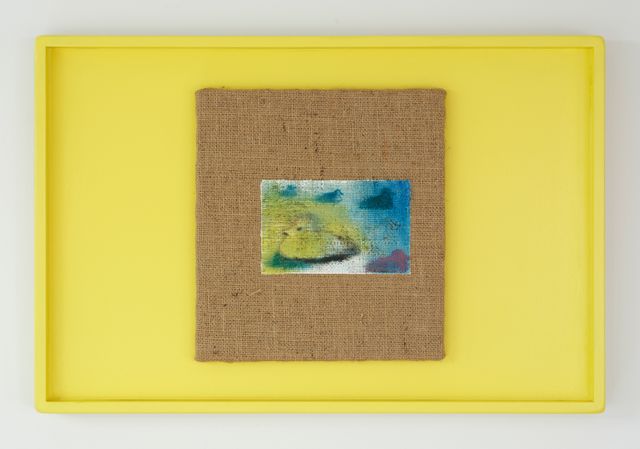 Image of artwork titled "untitled (ducks at a distance on yellow)" by Mirak Jamal