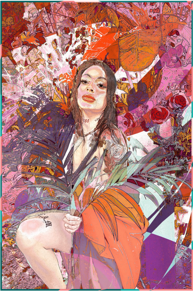 Amani Lewis TWO QUEENS アマニ・ルイス 版画 Amani Lewis (B.1994 / USA) Two Queens : Ode to Romare Berden