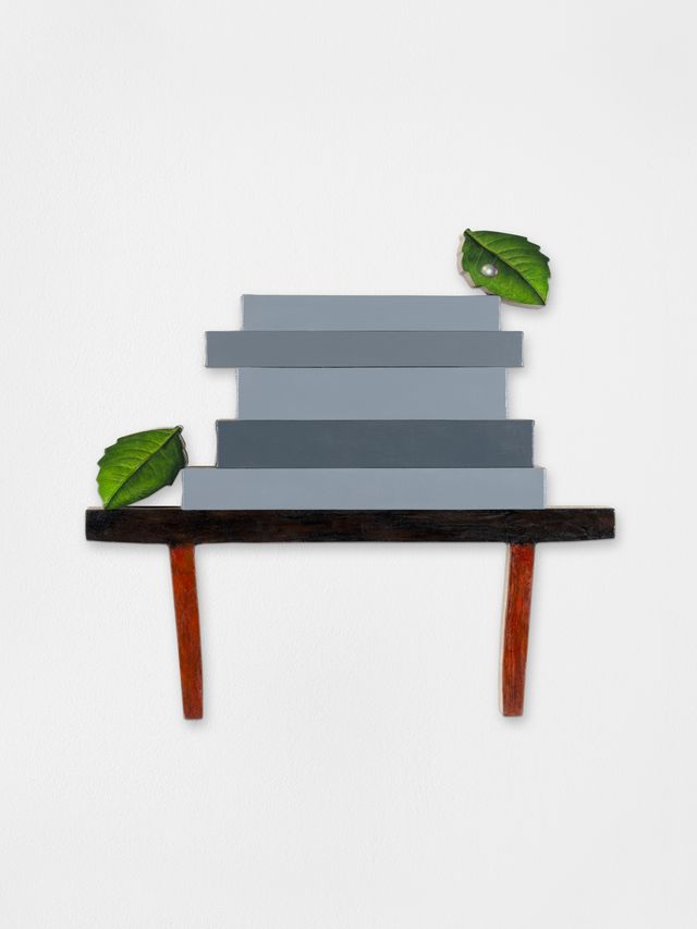 Image of artwork titled "Shelf (Two Leaves)" by Marius Steiger