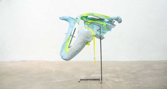Image of artwork titled "Gravity's Bitches; Heading for a Spin," by Frances Adair Mckenzie
