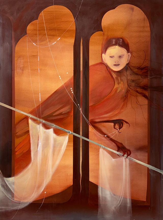 Image of artwork titled "Harpy Visit" by Anna Ruth