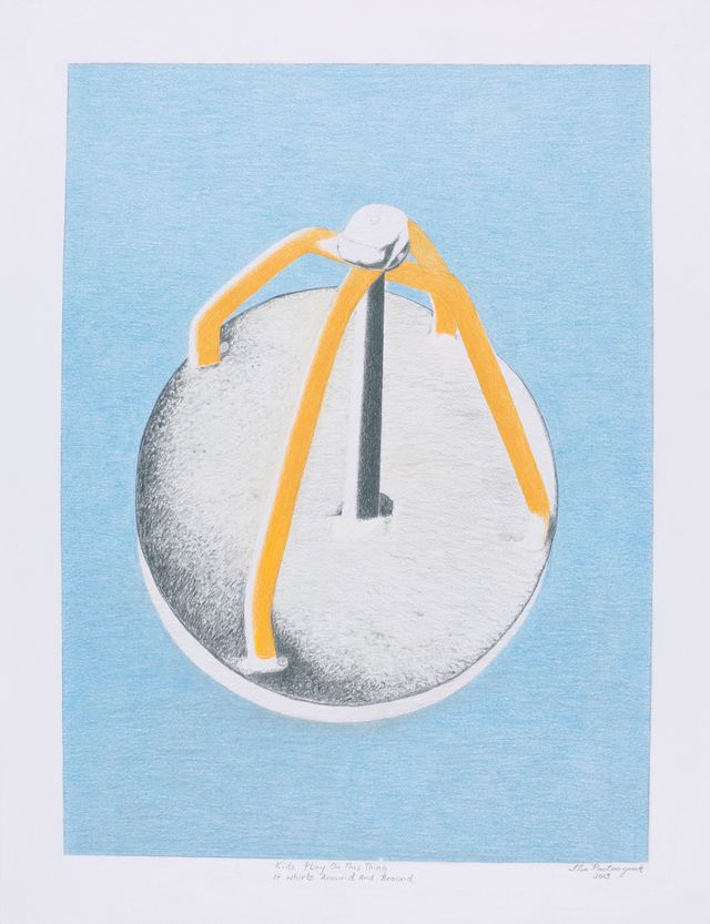 Image of artwork titled "Kids Play on This Thing / It Whirls Around And Around" by Itee Pootoogook