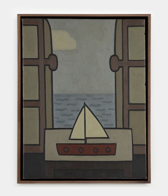 Image of artwork titled "Interior with Model Sailing Boat" by William Wright