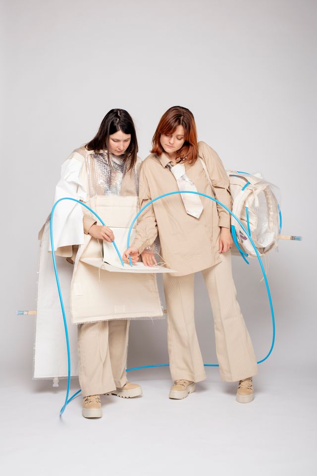 Image of artwork titled "Artist Crisis Center II-B: Fair Gear" by Ieva Kraule-Kūna  and  Elīna Vītola