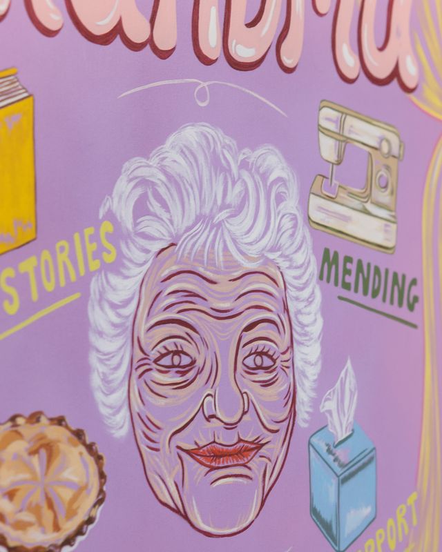 Image of artwork titled "The Sweet Pea Grandma Matchbook" by Kelly Breez