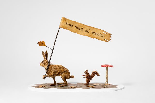 Image of artwork titled "Woe Unto All Creatures" by Jude Griebel