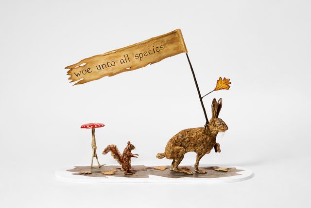 Image of artwork titled "Woe Unto All Creatures" by Jude Griebel