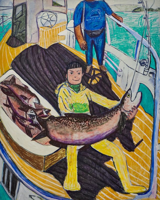 Image of artwork titled "the fishing trip" by Aaron Maier-Carretero
