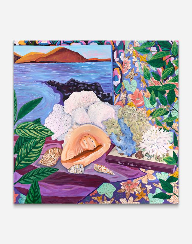 Image of artwork titled "Landscape with Shells and Coral" by Anna Valdez