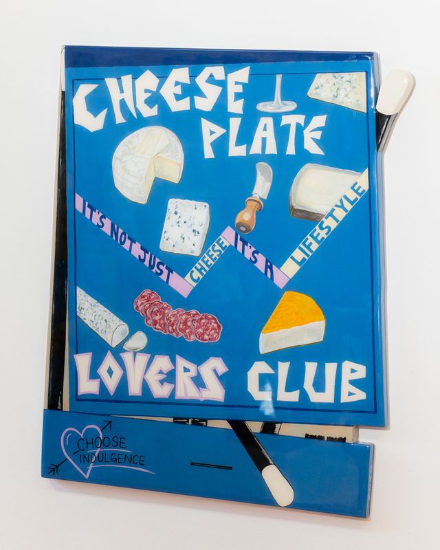 Image of artwork titled "The Cheeseplate Lovers Club Matchbook" by Kelly Breez