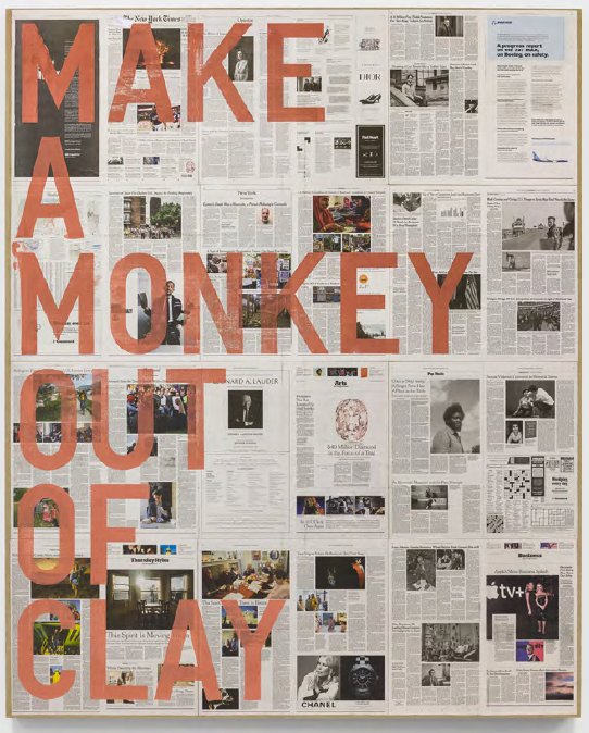 Image of artwork titled "untitled 2019 (make a monkey out of clay)" by Rirkrit Tiravanija