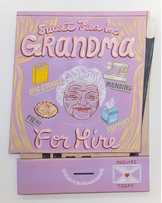 Image of artwork titled "The Sweet Pea Grandma Matchbook" by Kelly Breez