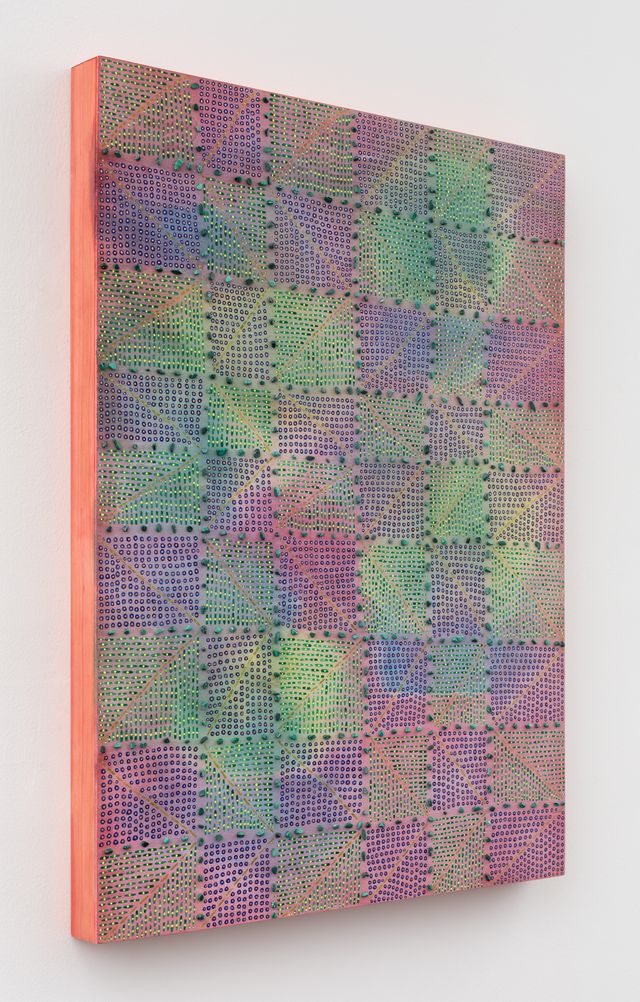 Image of artwork titled "Pink Grid" by Nadia Haji Omar