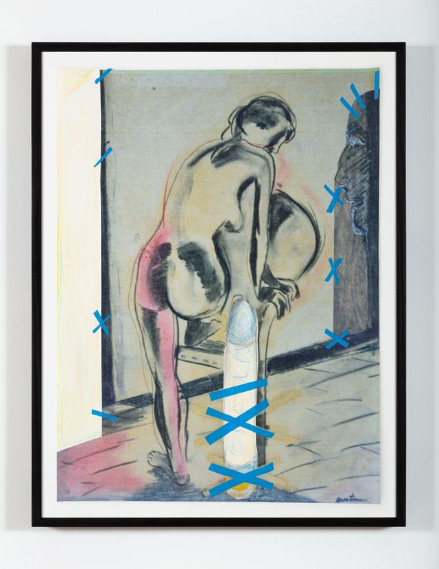 Image of artwork titled "Palimpsests: Artist, Model and Pencil, 1963" by George  Nelson Preston