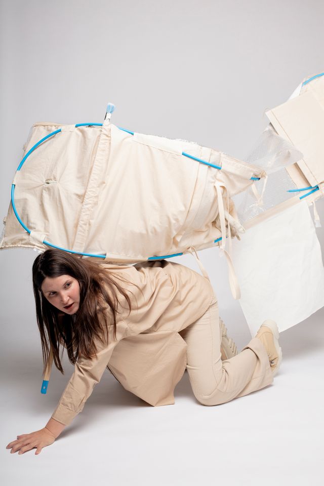 Image of artwork titled "Artist Crisis Center II-B: Fair Gear" by Ieva Kraule-Kūna  and  Elīna Vītola