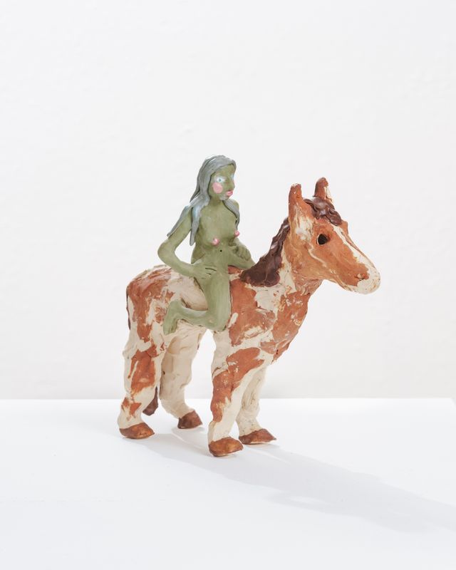 Image of artwork titled "Green Rider" by Cathy Akers