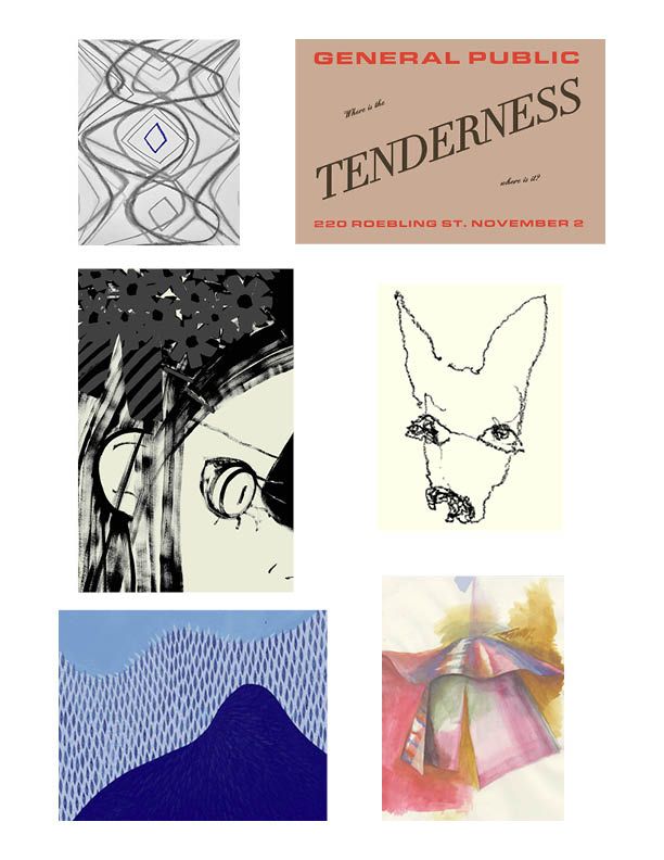 Image of artwork titled "Marina Adams, Ellen Berkenblit, Julia Chiang, Marc Hundley , Joan Jonas, Eric N. Mack" by White Columns 2020 Print Portfolio