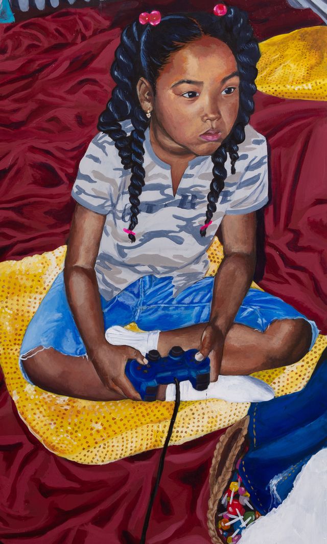 Image of artwork titled "Aja and Aya at Poppy’s house, Brooklyn NY #1 " by Aya Brown