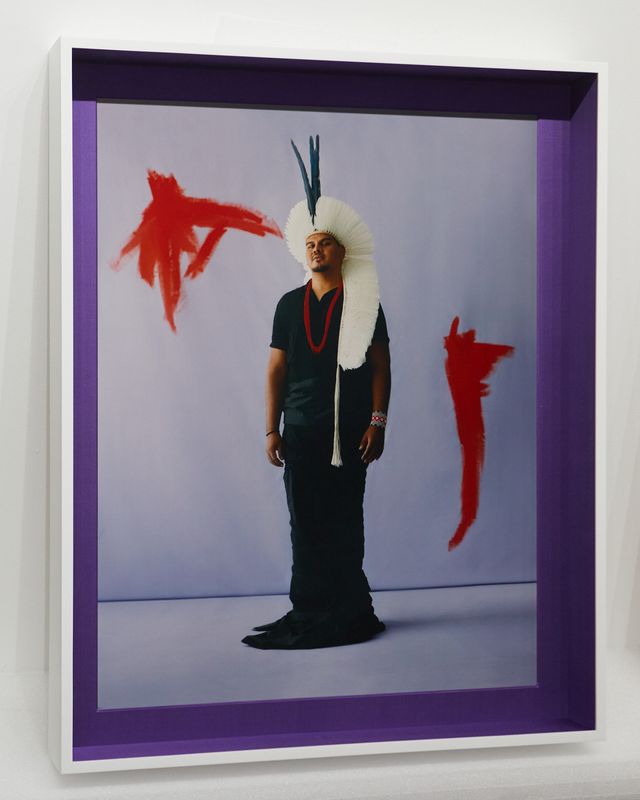 Image of artwork titled "João Víctor Pankararu, Indigenous activist from the Brazilian Amazon" by Camila Falquez