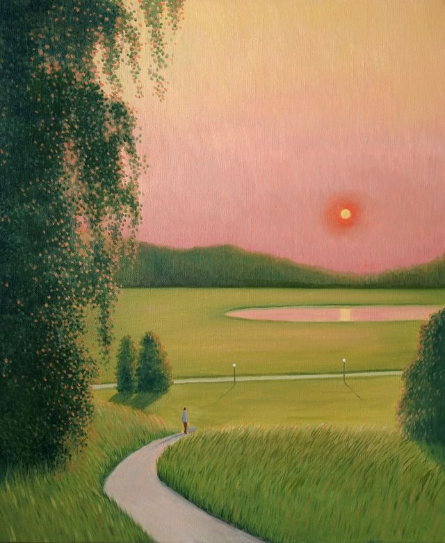 Image of artwork titled "Pink evening" by Jiyoung Park