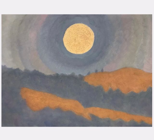 Image of artwork titled "Moon Over Bolinas Ridge" by July  Guzman
