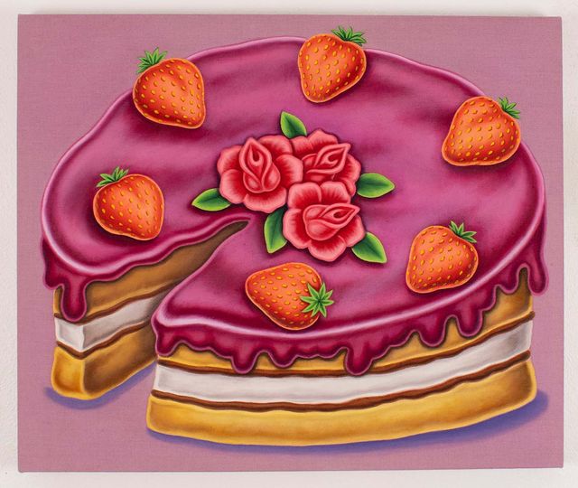 Image of artwork titled "Cake with Strawberries" by Pedro Pedro