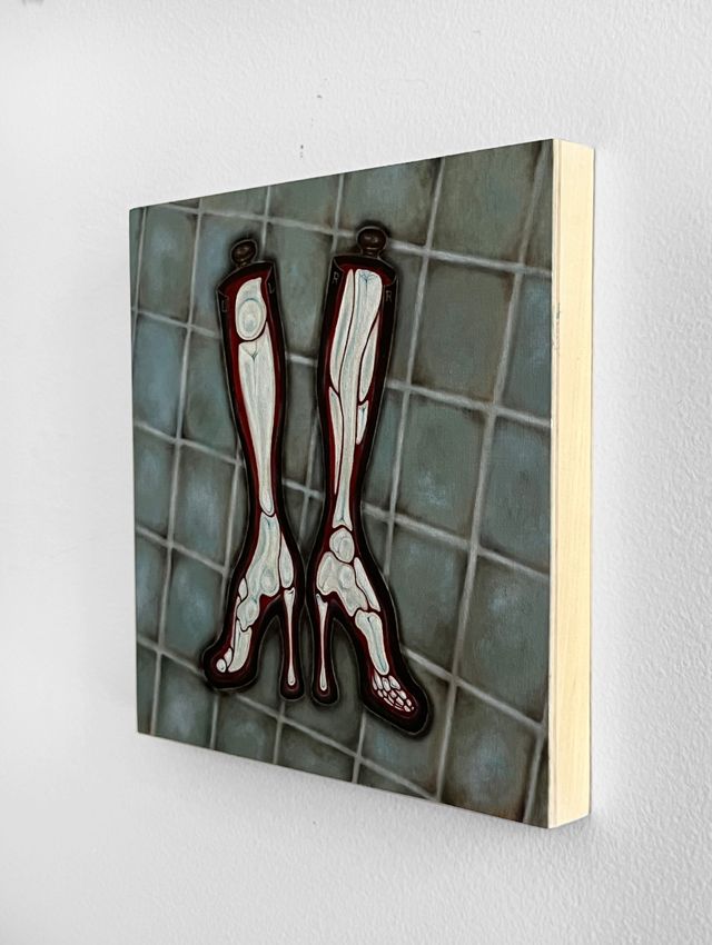 Image of artwork titled "Wooden calf, divided" by Tashi Fay