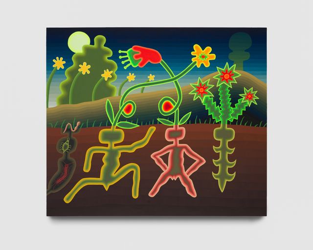 Image of artwork titled "Flowers Growing on a Hill" by Annie Pendergrast